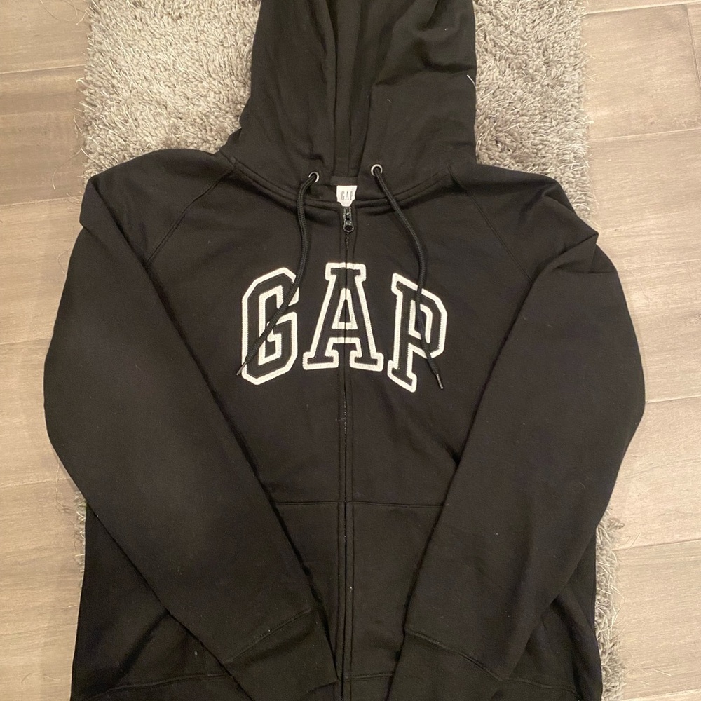 GAP Black Zip-Up Hoodie